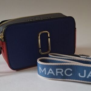 Marc Jacobs Snapshot Bag Blue Red & Gray w/The Marc Jacobs Strap